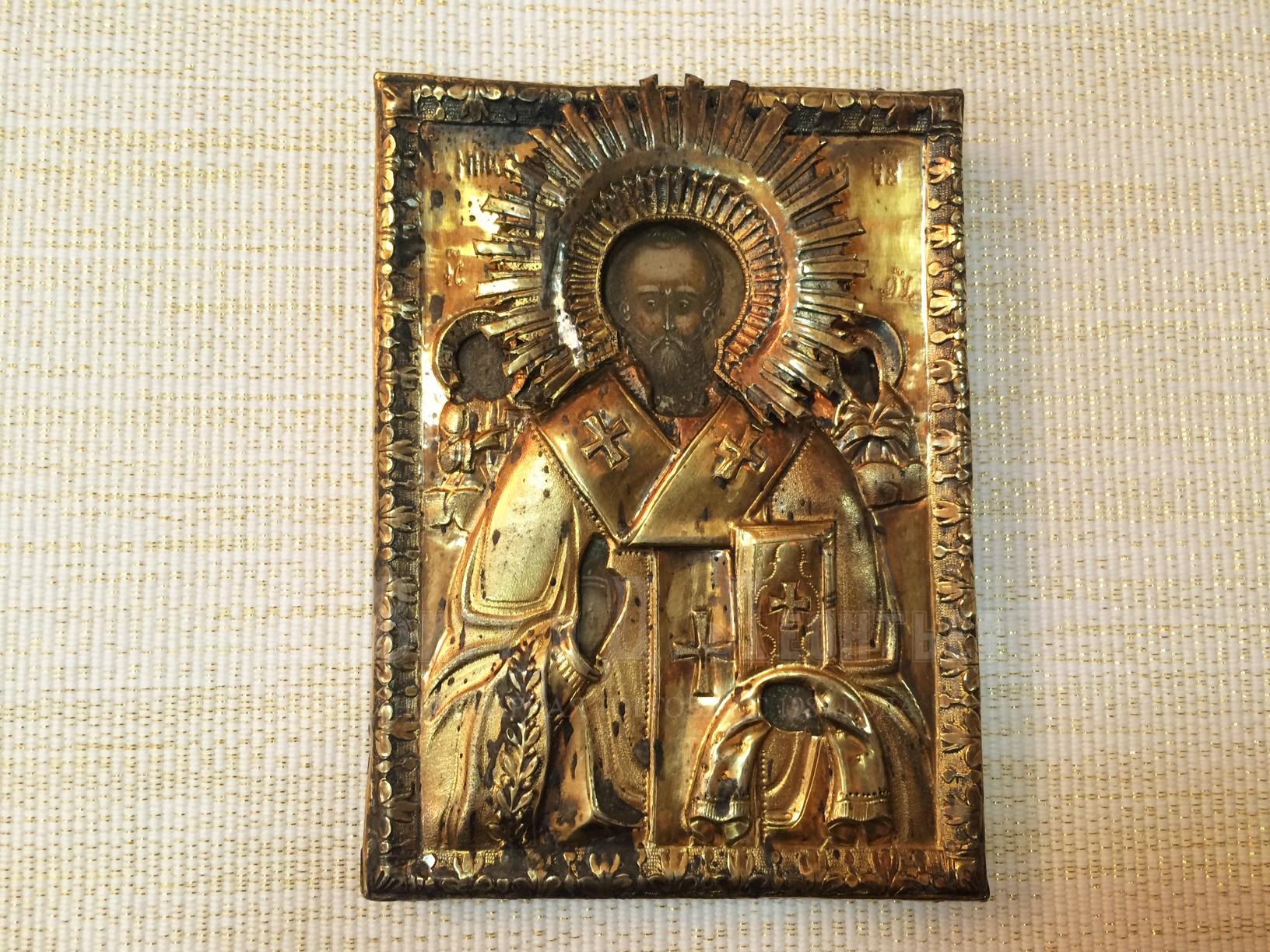 Антикварная икона - Святой Николай Чудотворец